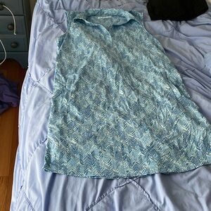 Southern Tide Blue Chevron Pattern Shirt